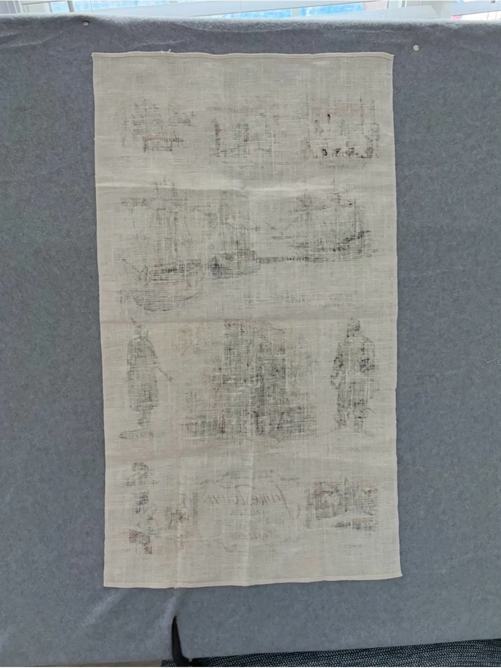 Vintage Kay Dee Jamestown Virginia Pure Linen Tea Towel Souvenir